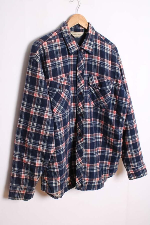 Camisa Forrada Vintage Azul y Rojo Vintage "XL"