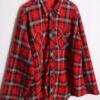 Camisa Forrada Cuadros Roja Vintage "2XL"