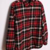Camisa Forrada Cuadros Rojo y Gris Vintage "M"