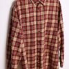 Camisa Franela Cuadros Teja y Amarillo Vintage "XL"