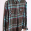Camisa Franela Cuadros Gris Vintage "L"