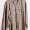 Camisa Franela Cuadros Beige Vintage "2XL"