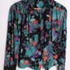 Blusa Vintage Negra con Flores "M"