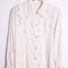 Blusa Chorreras Blanca Vintage "M/L"