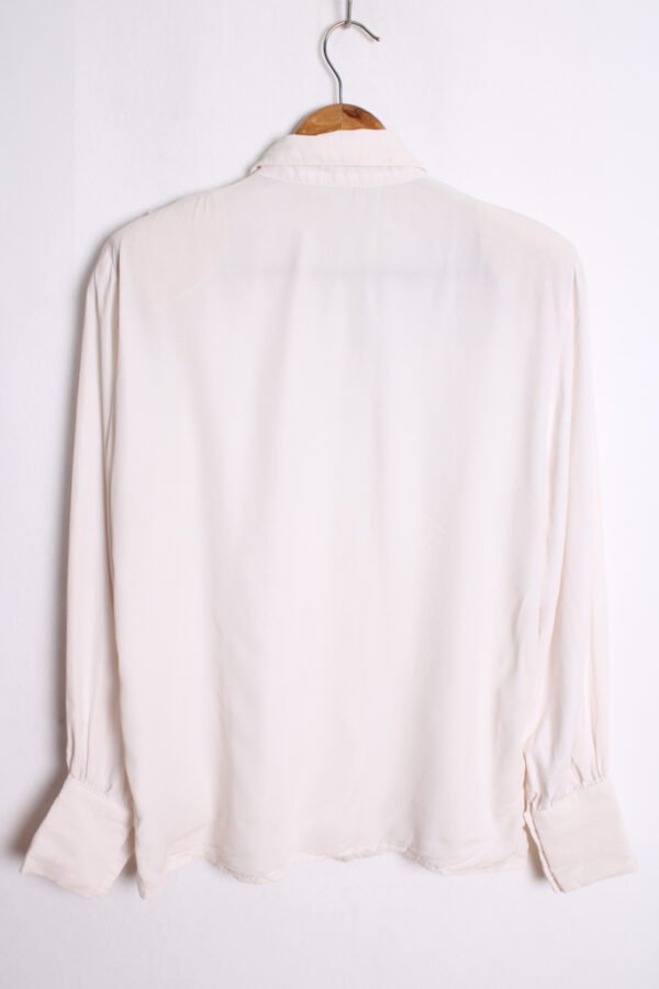 Blusa Chorreras Blanca Vintage "M/L"