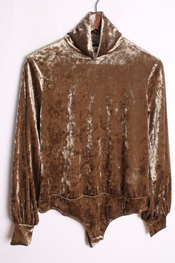 Body de Terciopelo Gris Vintage "L"