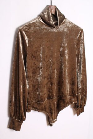 Body de Terciopelo Gris Vintage "L"