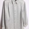 Blusa Gris Satinada Flores Vintage "L"