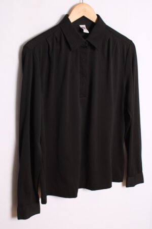 Top Negro Detalles Bordados Flores "M"
