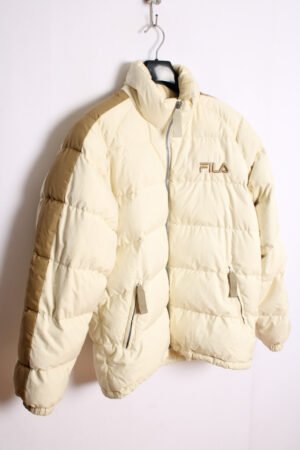 Cazadora Plumas Fila Beige y Dorado Vintage "M/L" chica