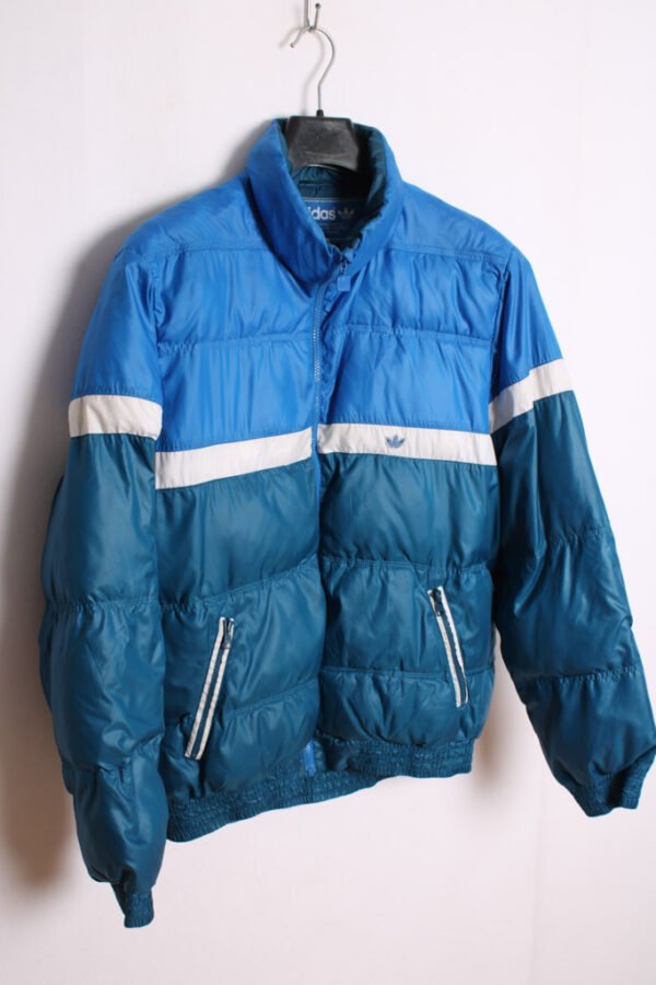 cazadora vintage marca_-56 Cazadora Deportiva Adidas Azules y Blanco Vintage "M"
