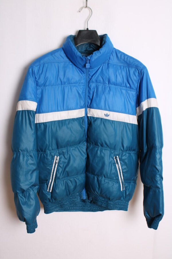 cazadora vintage marca_-73 Cazadora Deportiva Adidas Azules y Blanco Vintage "M"