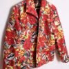 Chaqueta Abierta Vintage Roja Abstracta "L"