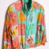 chaqueta estampada vintage mujer-15 Crazy Jacket Seda Tonos Pastel "2XL"