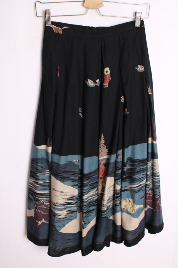 falda vintage otoño-36 Falda Vintage Marino Osos y Esquimales Vintage "2XS"