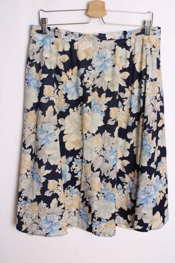 Falda Vintage Azul Flores Vintage "L"