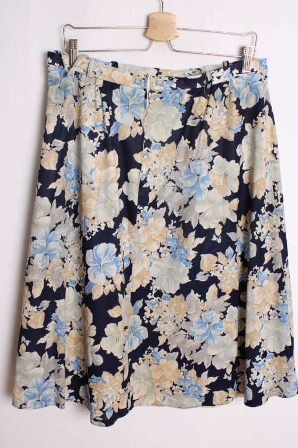 Falda Vintage Azul Flores Vintage "L"