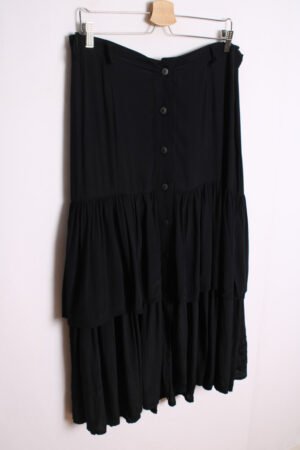 Falda Vintage Midi Negra Volantes "XL"