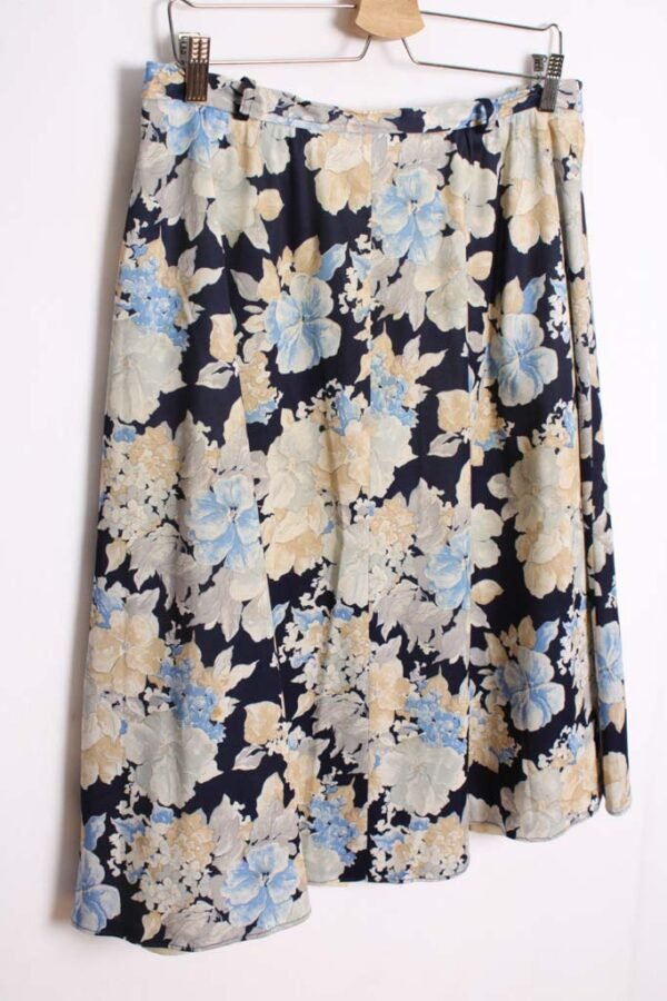 Falda Vintage Azul Flores Vintage "L"