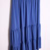 falda vintage otoño-65 Falda Midi Tono Azul Vintage "XXL"