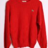 Jersey Lacoste Rojo Relieves Vintage "S"