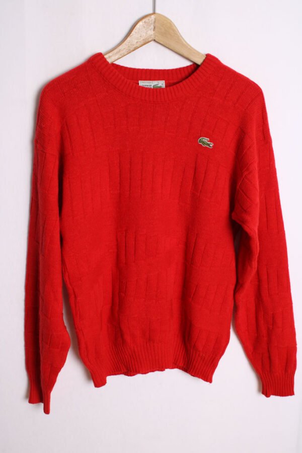 Jersey Lacoste Rojo Relieves Vintage "S"