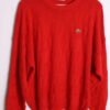Jersey Rojo Relieves Lacoste Vintage "XL"