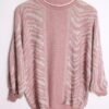 jersey vintage con brillos-38 Jersey Rosa Palo y Plata Vintage "2XL"