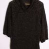 Jersey Negro Hilo Dorado Vintage "M"