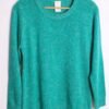 jersey vintage con brillos-63 Jersey Turquesa Hilos Plata Vintage "L"