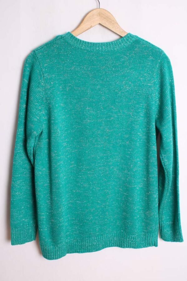 jersey vintage con brillos-64 Jersey Turquesa Hilos Plata Vintage "L"