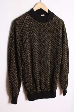 Jersey Rombos Negro Dorado Vintage "L"
