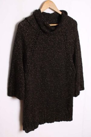 Jersey Negro Hilo Dorado Vintage "M"