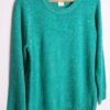 jersey vintage con brillos-86 Jersey Turquesa Hilos Plata Vintage "L"