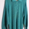 Jersey Cuello Polo Vintage Turquesa Brillos "XL"