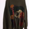 Jersey Iceberg Vintage Verde Estampado "XL"