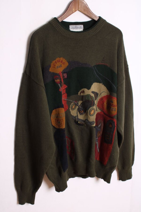 Jersey Iceberg Vintage Verde Estampado "XL"