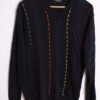 Jersey Azul Marino Vintage con Relieves "M"