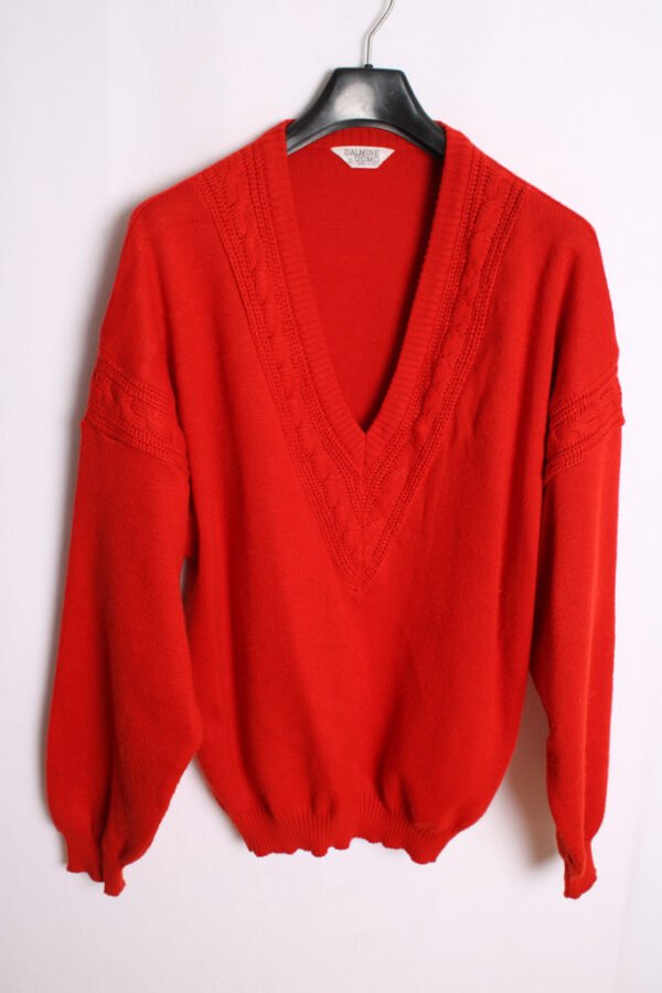 Jersey de Pico Rojo Vintage con Coletas "XL"