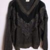 Jersey Gris Cuello Pico Vintage Print ZigZag "M/L"