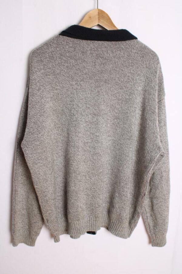Cárdigan Gris y Azul Vintage Acrílico "XL/2XL"