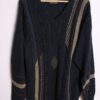 Jersey Cuello de Pico Vintage Azul Print "L"