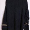 Jersey Cuello de Pico Vintage Azul Print "L"