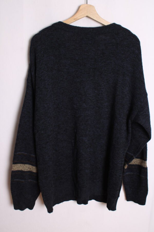 Jersey Cuello de Pico Vintage Azul Print "L"