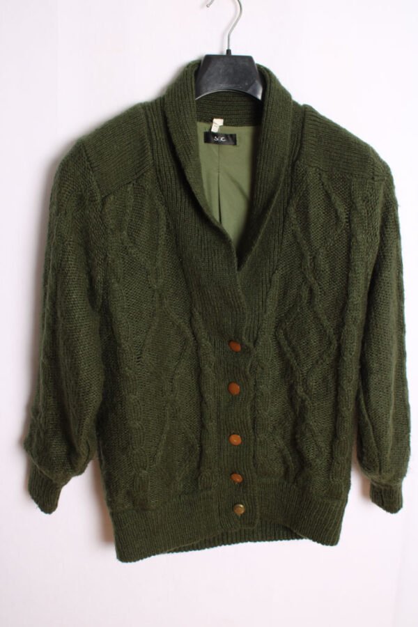 Cárdigan Verde con Ochos Vintage "L"
