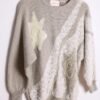 Jersey Acrílico Vintage Gris con Abalorios "M/L"