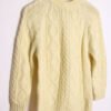 Jersey Acrílico Blanco con Coletas Vintage "M/L"