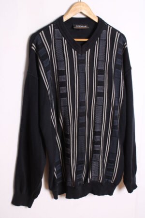 Jersey de Punto Azul Marino Vintage Print "XL"