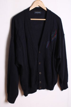Cárdigan Azul Marino Vintage "XL"