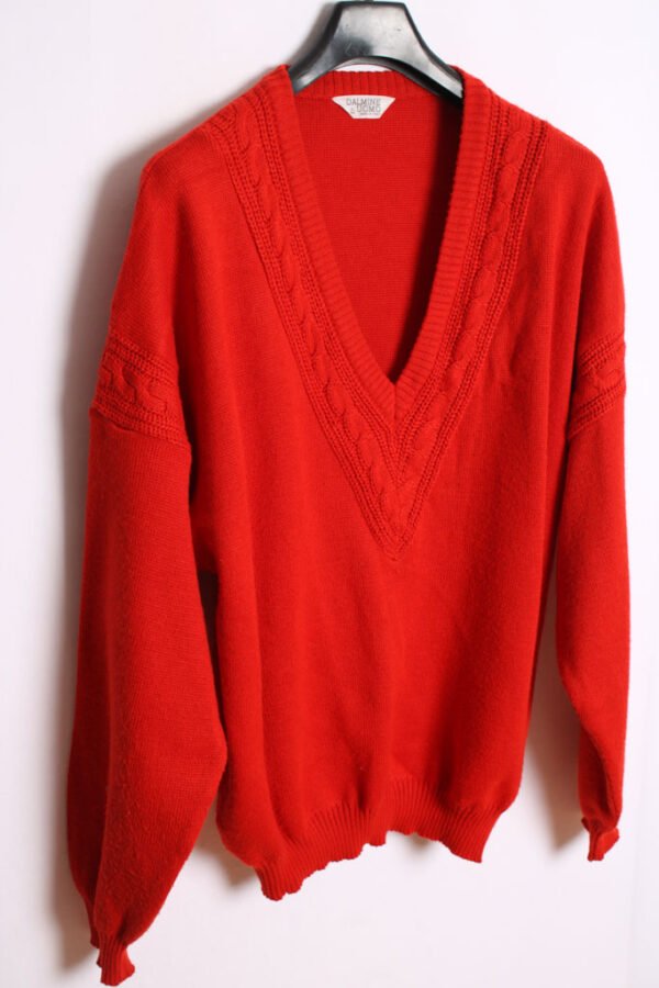 Jersey de Pico Rojo Vintage con Coletas "XL"